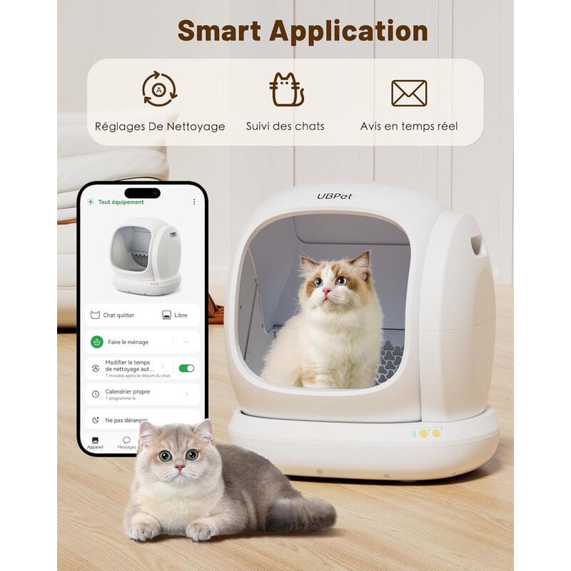 Litière Automatique XXL & Connectée